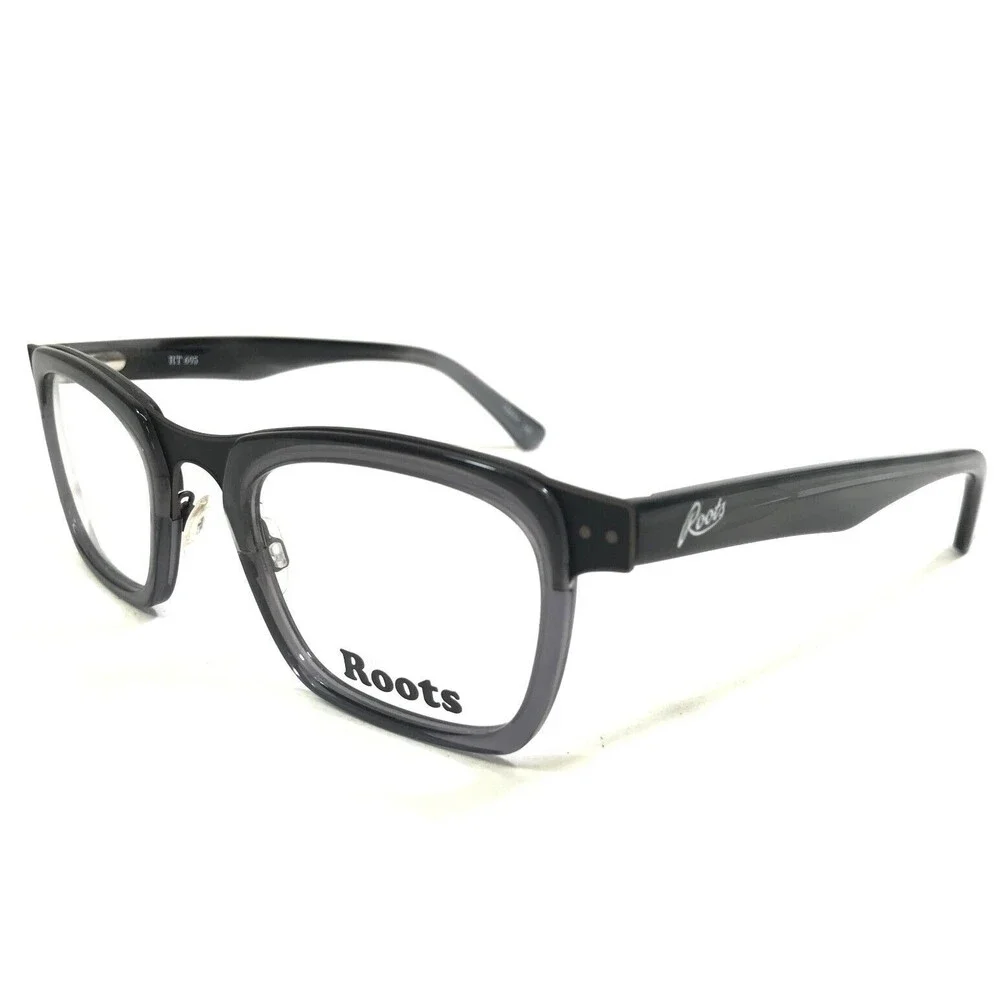 Roots Eyeglasses Frames RT695 GRY Gray Square Full Rim 50-22-140
